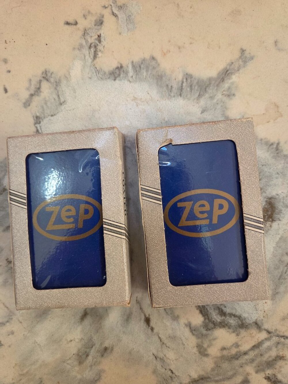 Vintage Zep Playing Cards SEALED Deck Advertising Promo Full Set w Box=2 DECKS